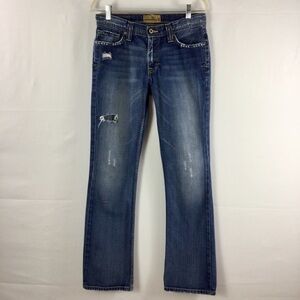 BKE Bryan Blue Denim Distressed Relaxed Fit Straight Leg Jeans Size 30R